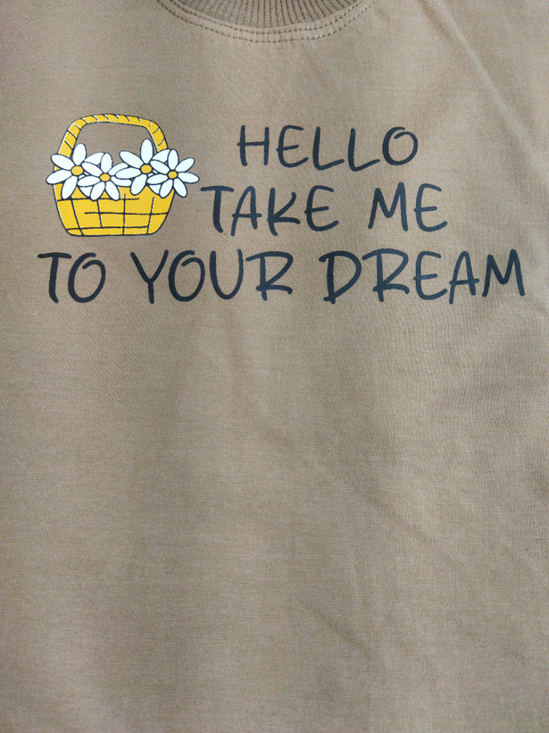 ست کراپ شلوارک دخترانه سایز hello